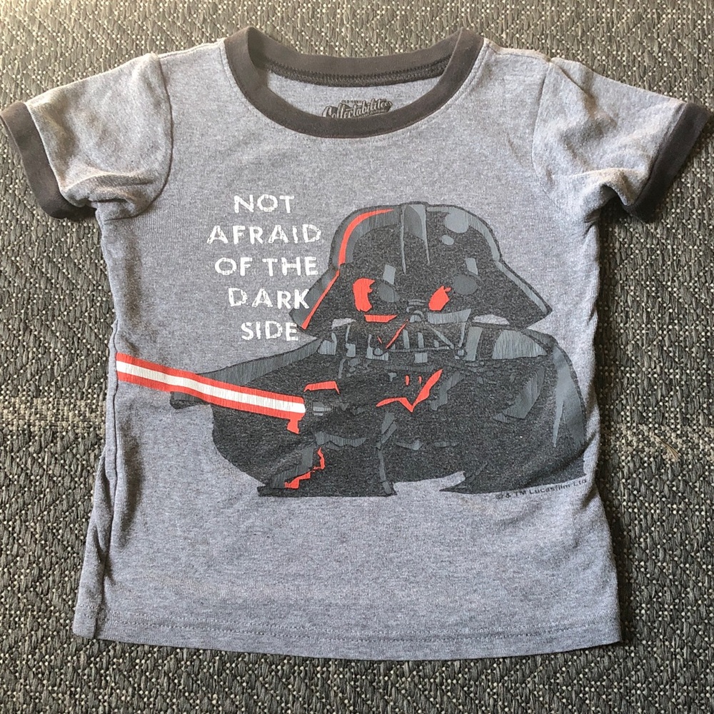 Old Navy collectibles Grey and Black Star Wars Darth Vader Kids Pajama Top
